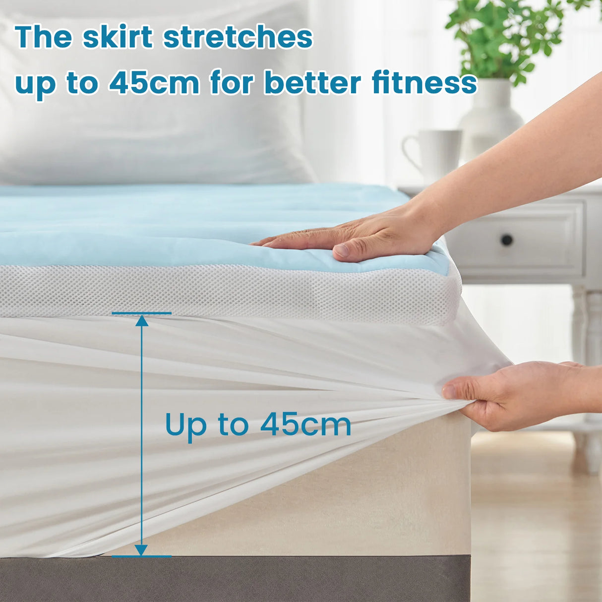 Luxiore 1000GSM Reversible Cooling Warm Mattress Topper | Airmax Ultra Comfortable Two Sided Thermo Regulating Mattress Topper
