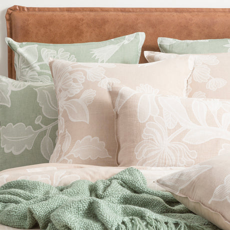 Bahama Flora 100% Cotton Jacquard Quilt Cover Set by Renee Taylor