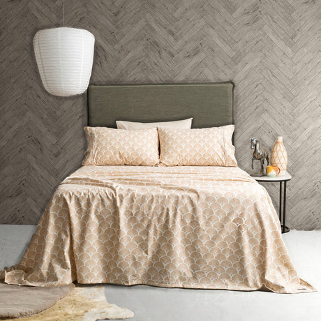 175GSM 100% Egyptian Cotton Flannelette Sheet Set In Patterned Designs by Park Avenue | Winter Warm Bedding