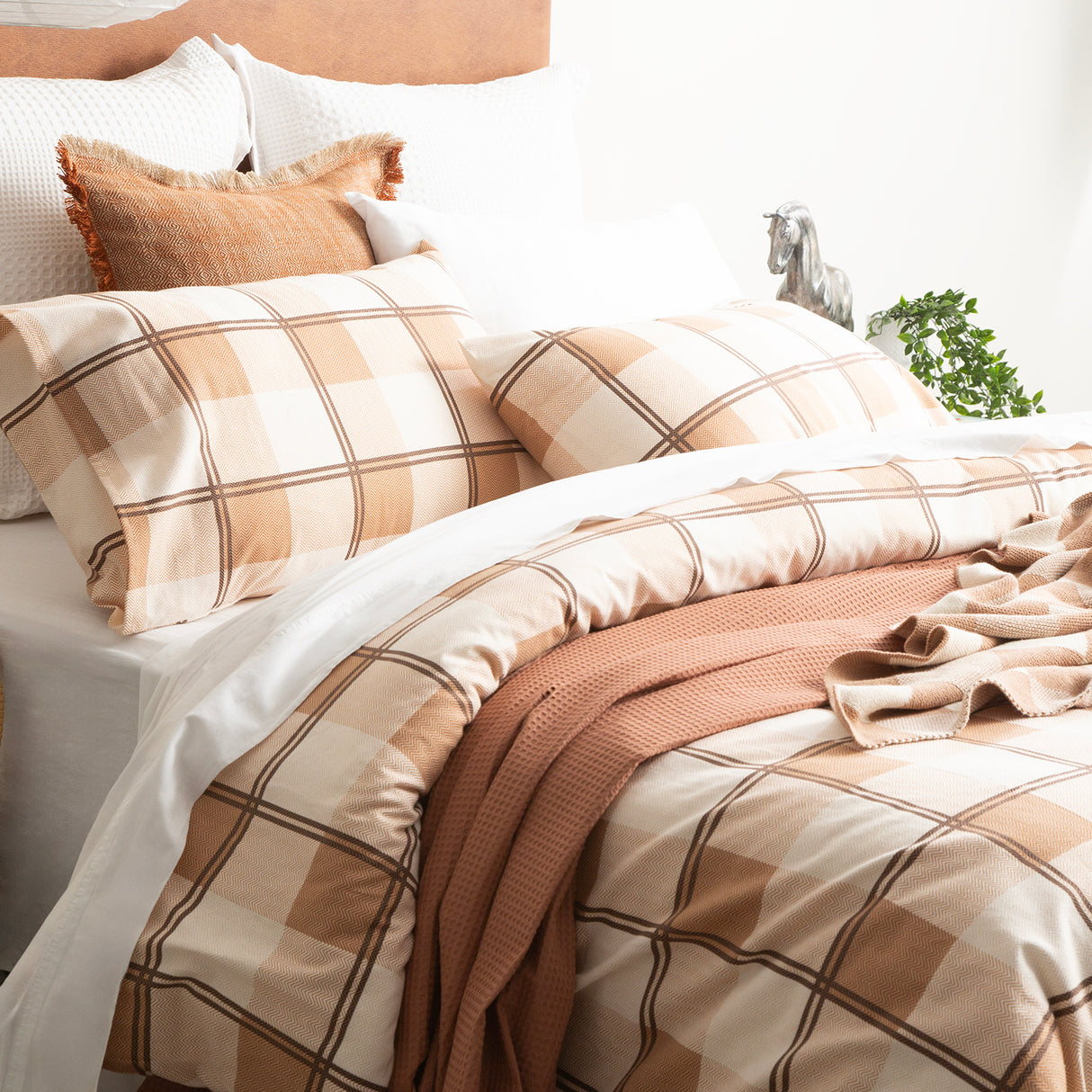 175GSM 100% Egyptian Cotton Flannelette Quilt Cover Set by Park Avenue | Winter Warm Bedding