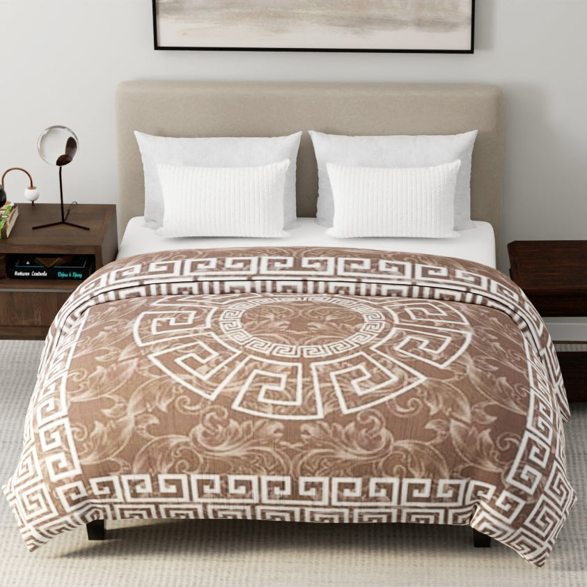 Reversible Extra Large Plush Winter Warmth Printed Mink Blanket | 380GSM Double Sided Soft Velvet Feel Thermal Blanket