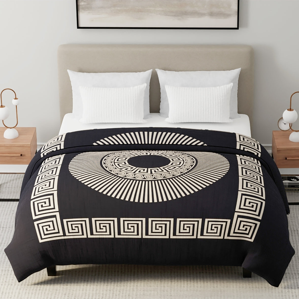 Reversible Extra Large Plush Winter Warmth Printed Mink Blanket | 380GSM Double Sided Soft Velvet Feel Thermal Blanket