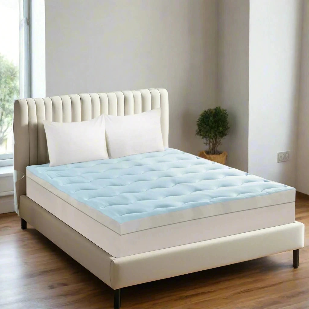 Luxiore 1000GSM Reversible Cooling Warm Mattress Topper | Airmax Ultra Comfortable Two Sided Thermo Regulating Mattress Topper