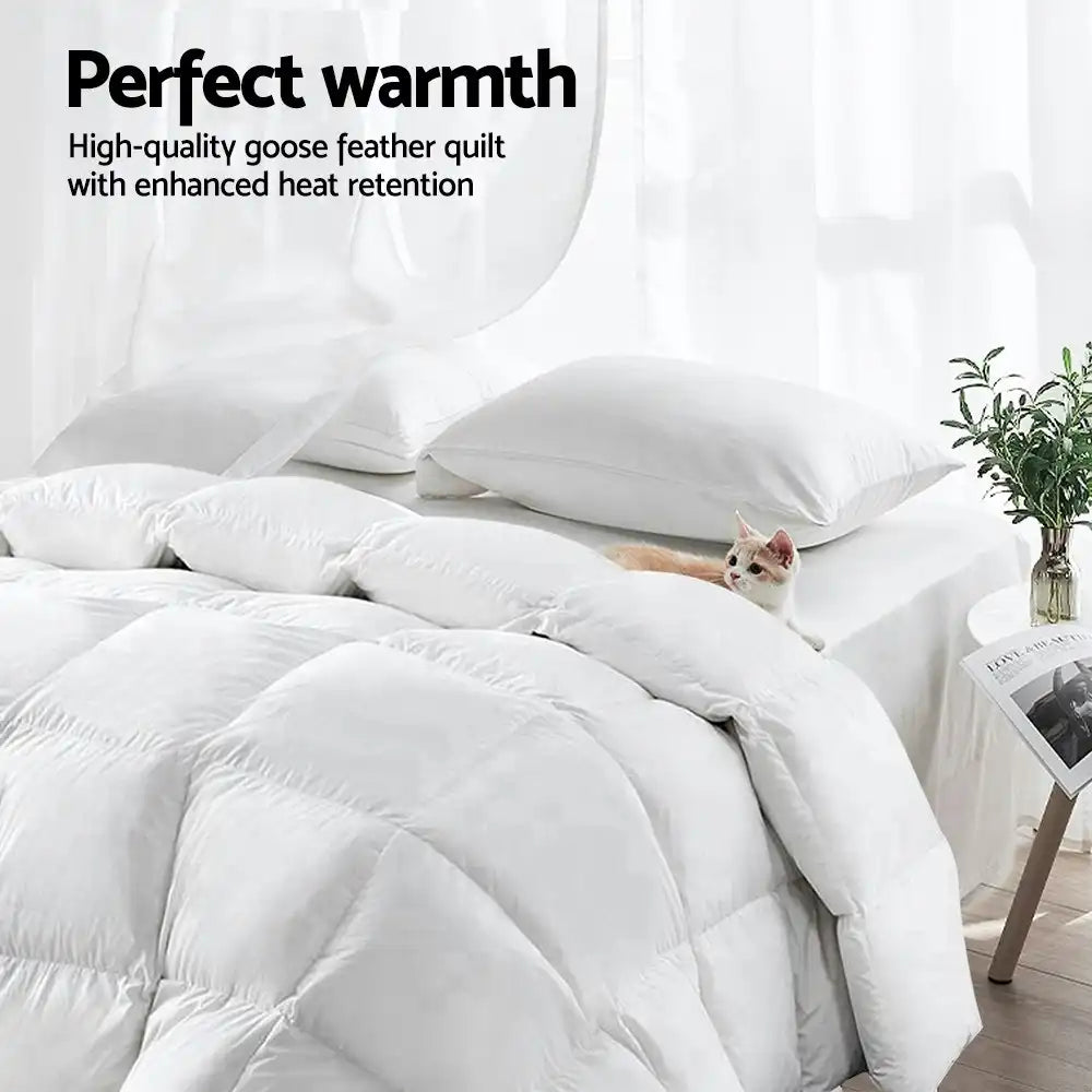 Nuvola Premium Ultra Warm 800GSM Goose Down Feather Quilt | Thermal Warmth Goose Duvet