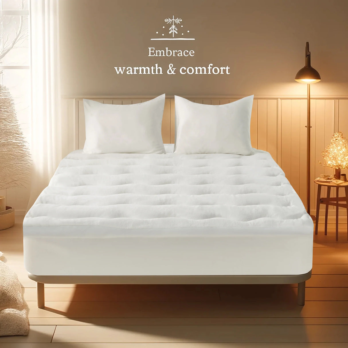 Luxiore 1000GSM Reversible Cooling Warm Mattress Topper | Airmax Ultra Comfortable Two Sided Thermo Regulating Mattress Topper