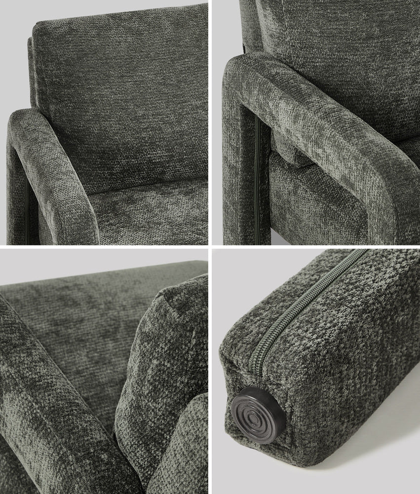 Milano Super Soft Velvet Touch Armchair | Designer Feel Modern Accent Lounge Chair