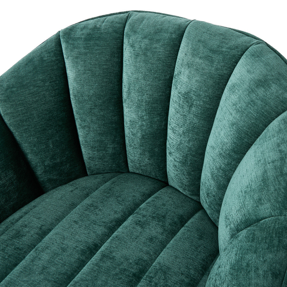 Florence Plush Fabric 360 Swivel Lounge Chair | Modern Statement Piece Accent Tub Chair