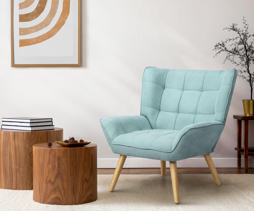 Mille Modern Fabric Accent Tub Armchair | Extra Large Soft Fabric Upholstered Lounge Chair