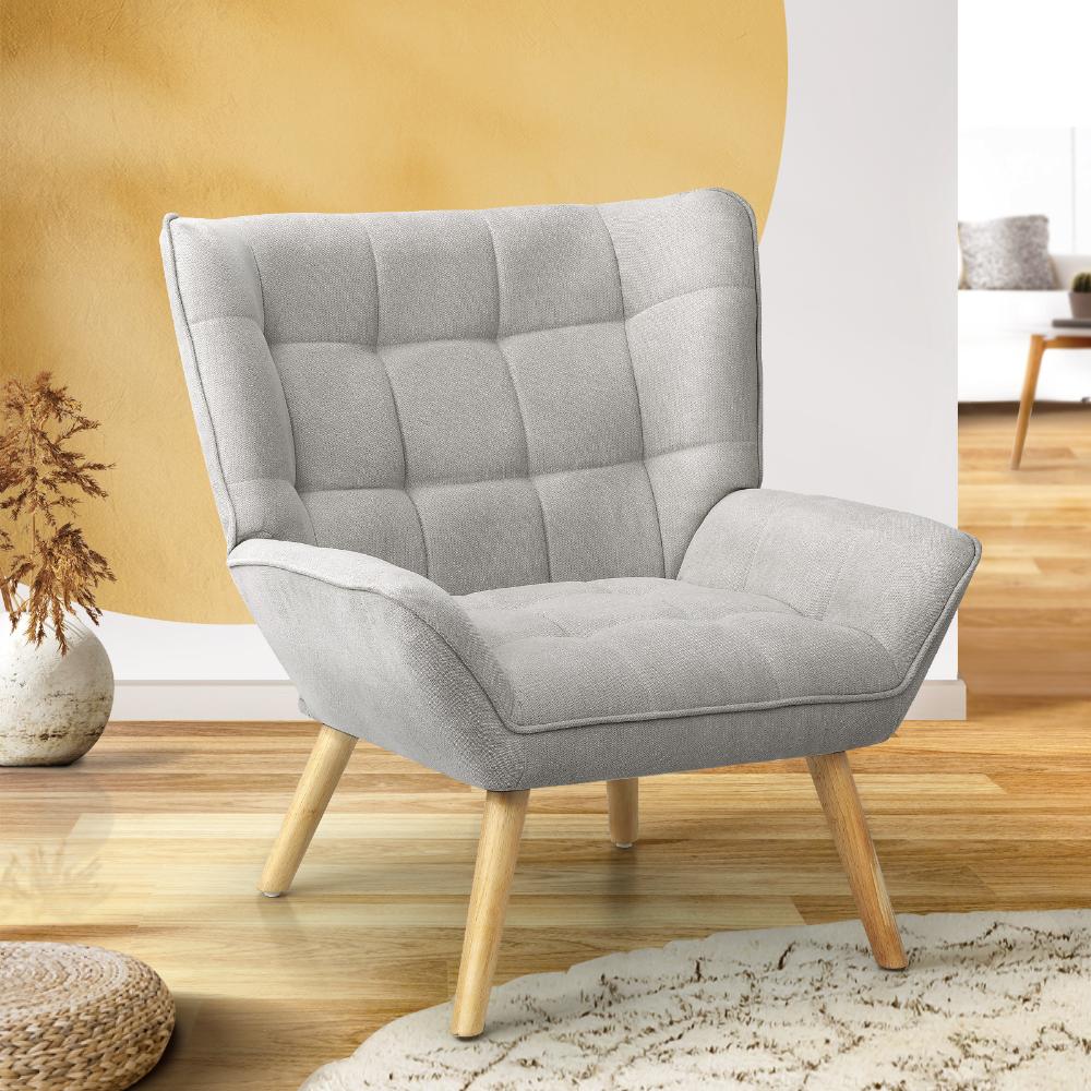 Mille Modern Fabric Accent Tub Armchair | Extra Large Soft Fabric Upholstered Lounge Chair
