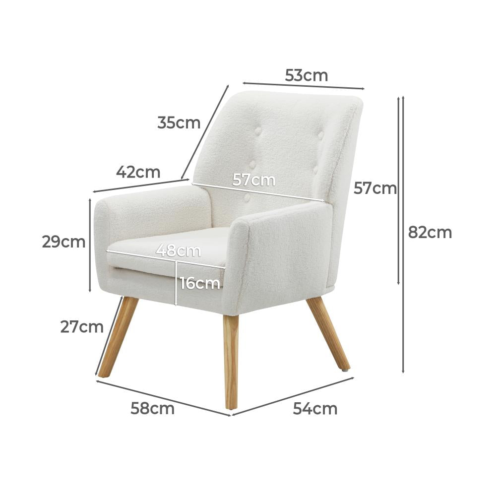 Grazia Modern Fabric Accent Tub Armchair | Extra Large Soft Upholstered Lounge Chair