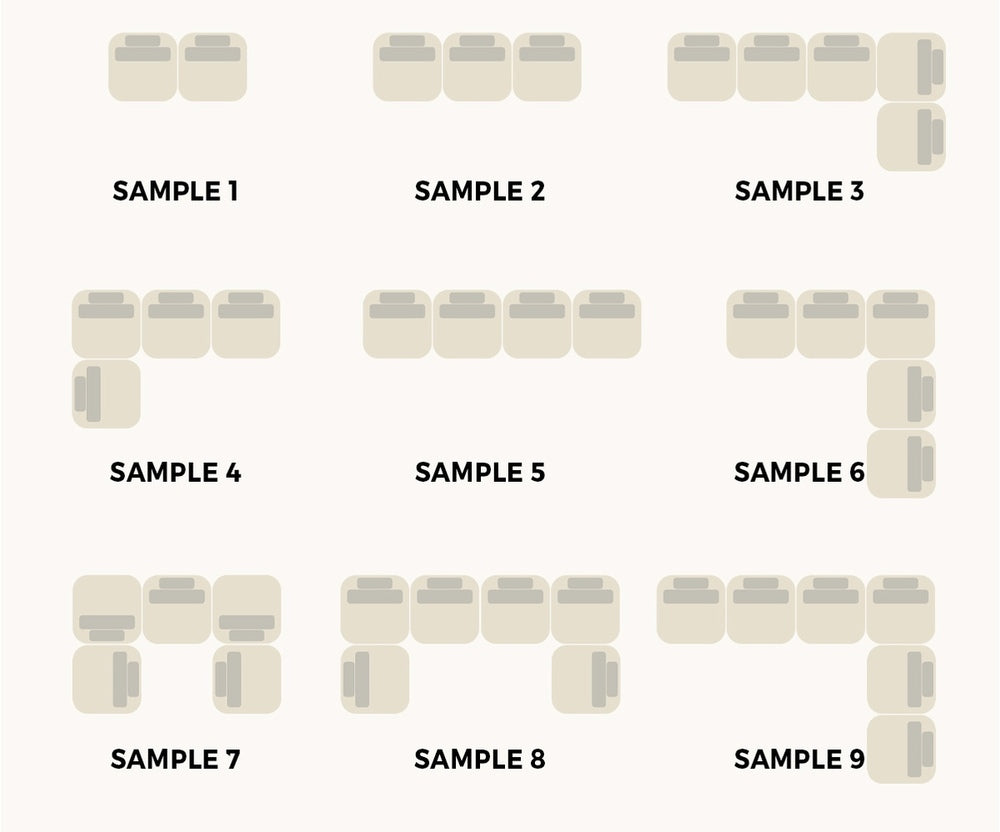 Valore Velvet Braune Modular Sofa Lounge Set | Adjustable Armless Velvet Fabric Brown Sofa Modular Lounge