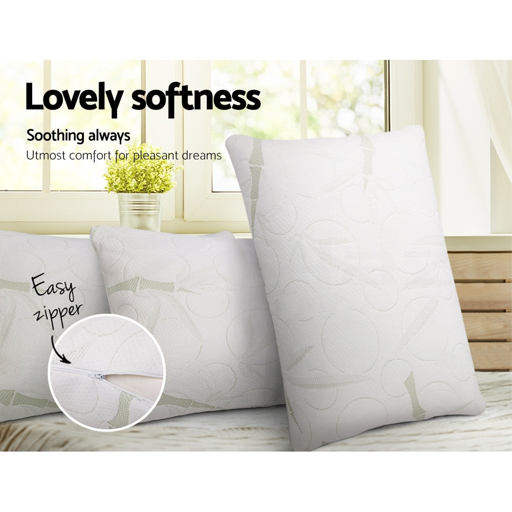 Two Nuvola Multi Adjust Memory Foam Bamboo Pillows | Twin Bamboo Pillows