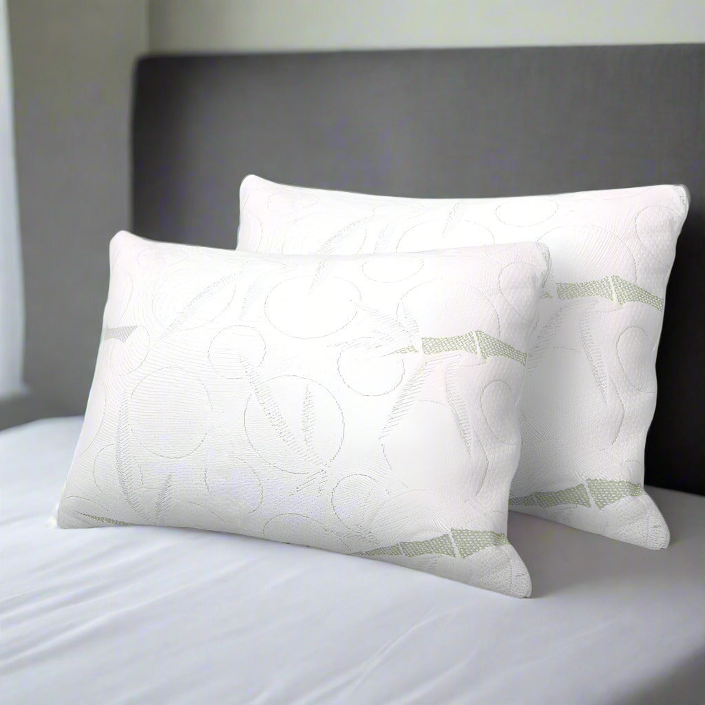 Two Nuvola Multi Adjust Memory Foam Bamboo Pillows | Twin Bamboo Pillows