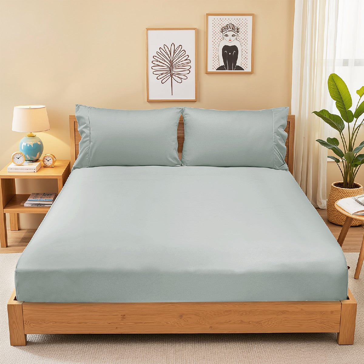 Ramesses Supreme 1200TC Egyptian Cotton and Bamboo Fitted Sheet Combo Set | Luxury Bedding Sheets