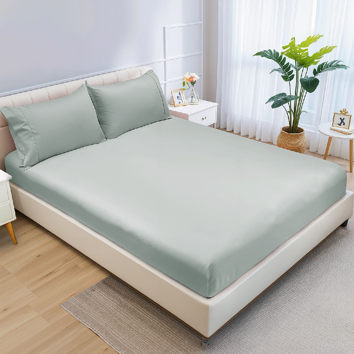 Ramesses Supreme 1200TC Egyptian Cotton and Bamboo Fitted Sheet Combo Set | Luxury Bedding Sheets