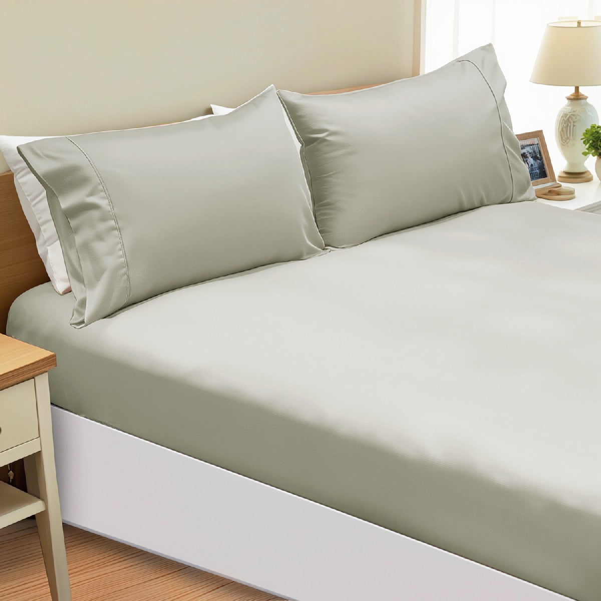 Ramesses Supreme 1200TC Egyptian Cotton and Bamboo Fitted Sheet Combo Set | Luxury Bedding Sheets