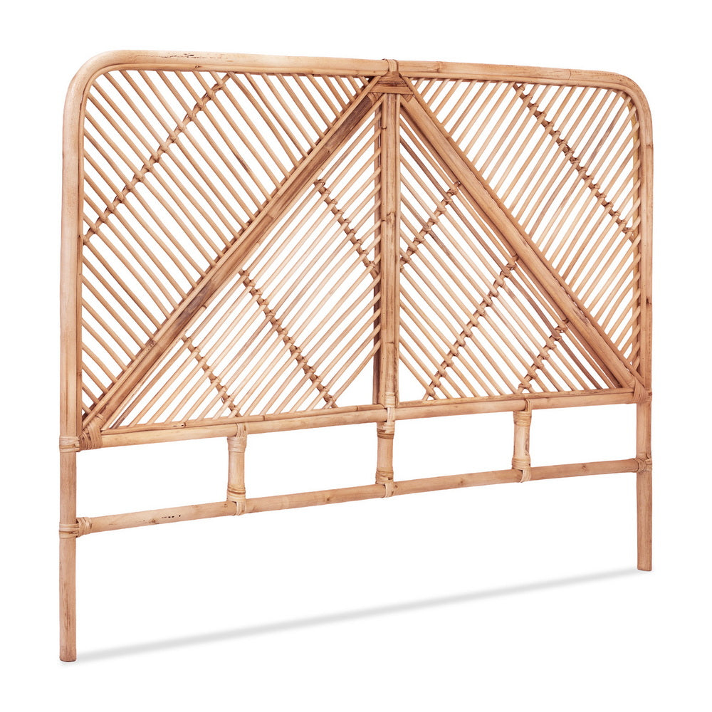 Astano Rattan Bed Frame Headboard | Modern Wooden Sturdy Bed Head