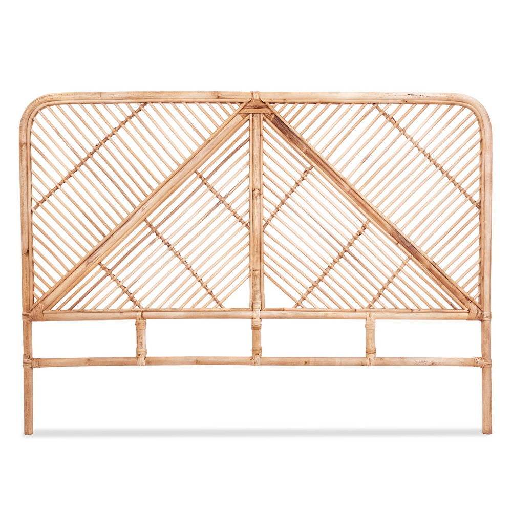 Astano Rattan Bed Frame Headboard | Modern Wooden Sturdy Bed Head