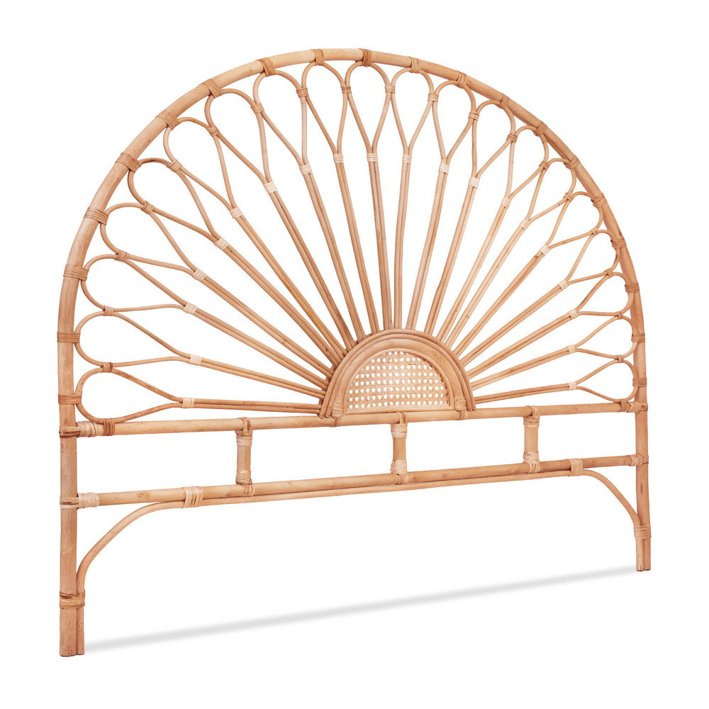 Dreamweaver Rattan Bed Frame Headboard | Modern Wooden Sturdy Bed Head