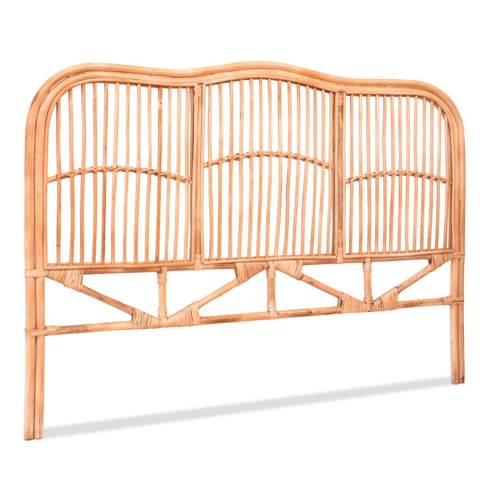 Acapulco Rattan Bed Frame Headboard | Modern Retro Wooden Sturdy Bed Head