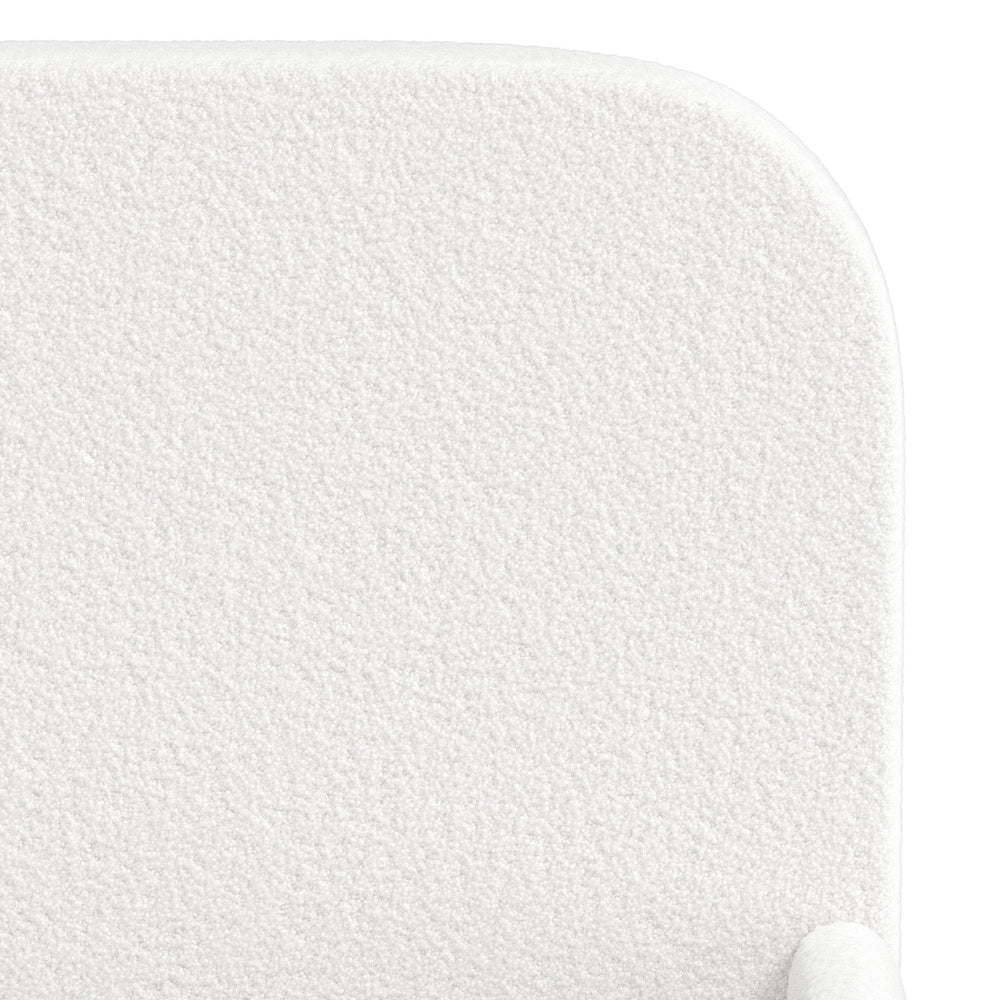 Teddy Leo Winged Soft Boucle Kids Bed | Cushioned Premium Boucle Fabric Childrens Bed Frame