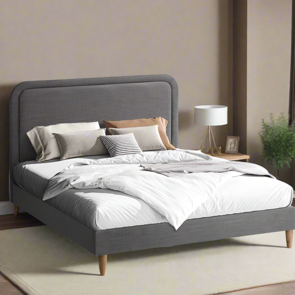 Scandi Allure Premium Fabric Bed Frame| Cushioned Touch High Quality Fabric Bed