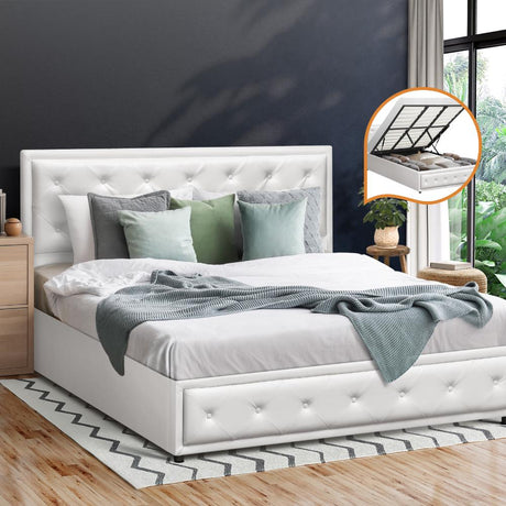 Fiori Luxury Gas Lift Storage Bed | Two In One Premium Modern Storage Bed Combo