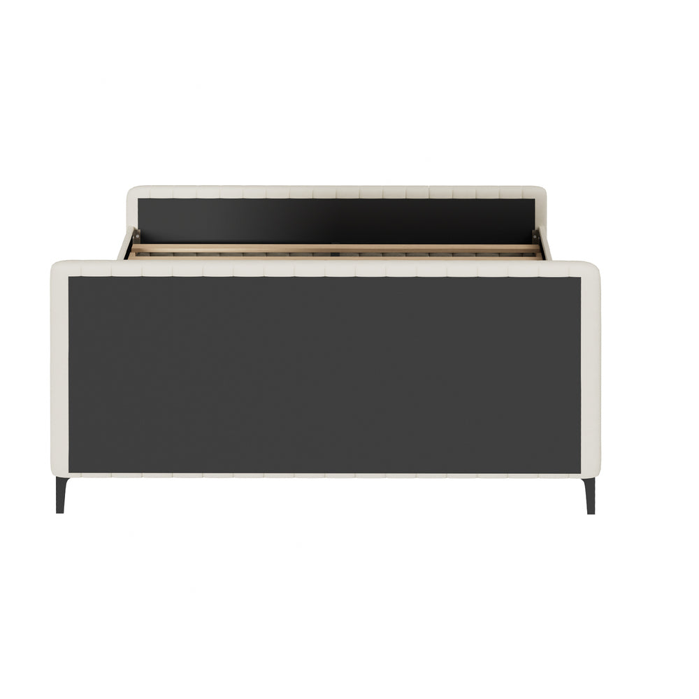 Luxore Velvet Touch Venezia Bed Frame | Modern Premium Soft Plush Beige Velvet Bed