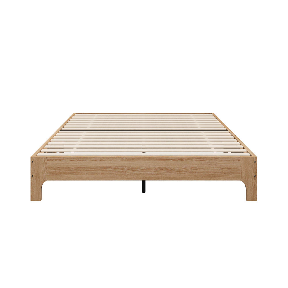 Gio Wooden Platform Bed Base | Minimalistic Sturdy Platform Bed