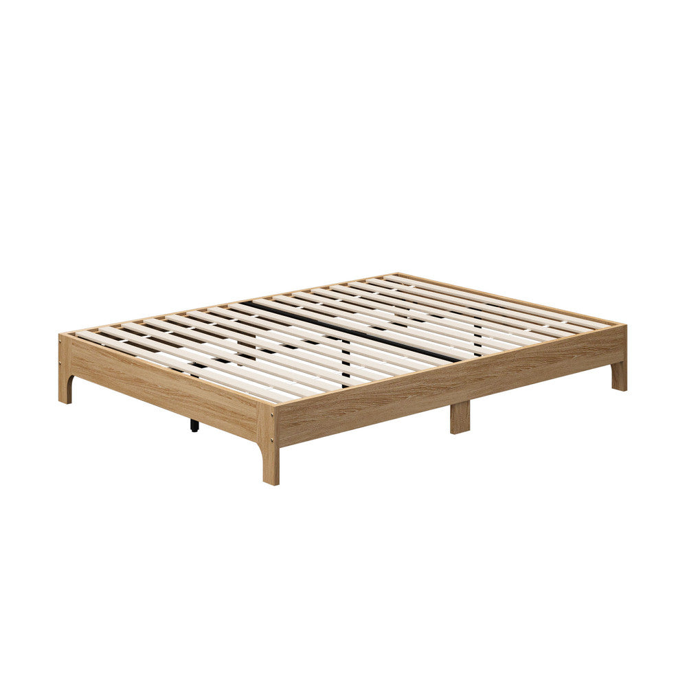 Gio Wooden Platform Bed Base | Minimalistic Sturdy Platform Bed