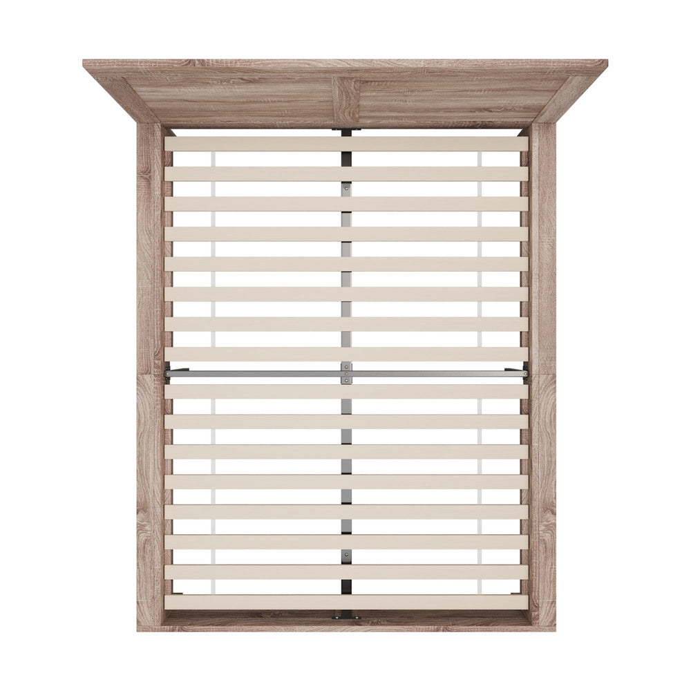 Aspire Luxe Light Oak Woodgrain Timber Bed | Easy Assembly Quality Woodgrain Bed Frame