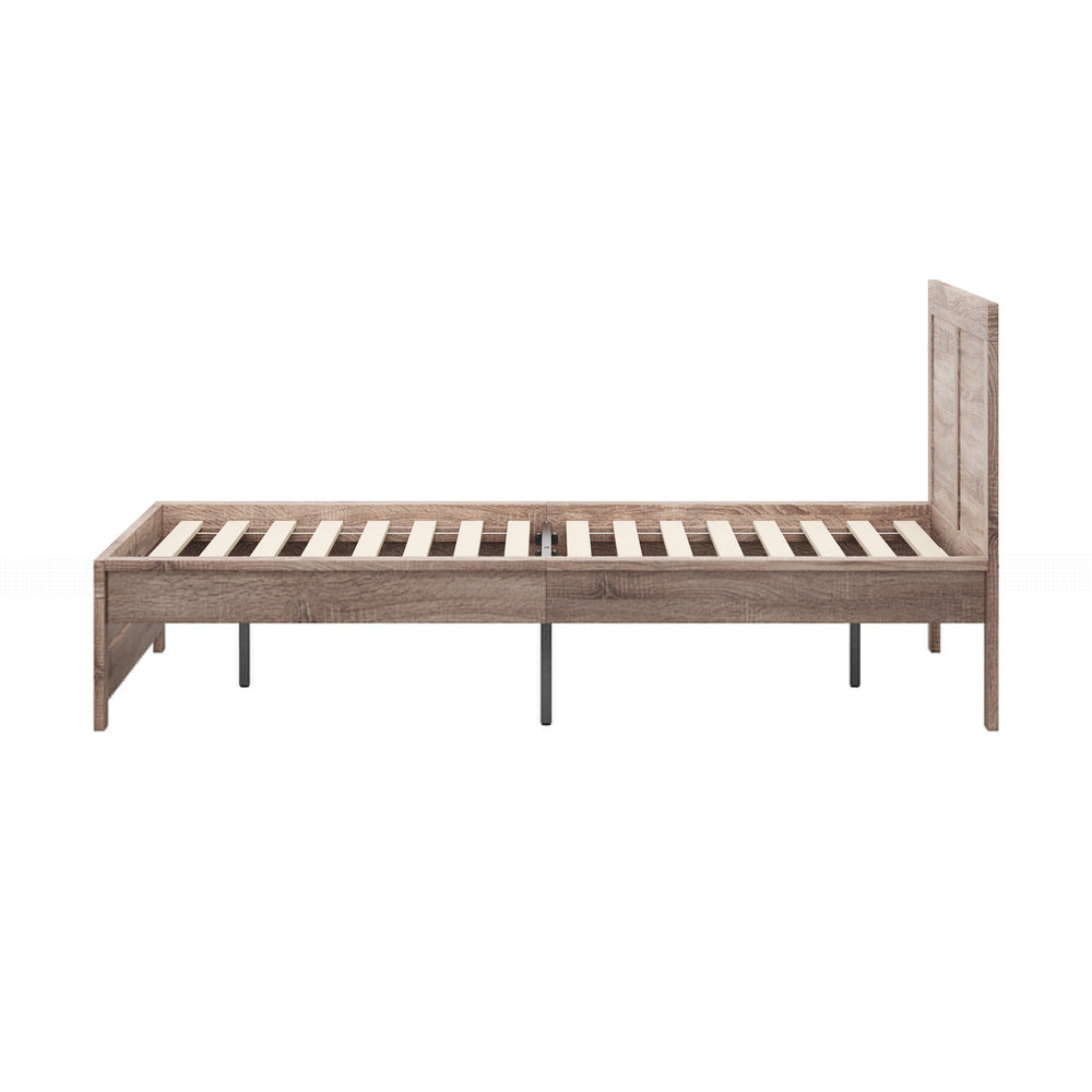 Aspire Luxe Light Oak Woodgrain Timber Bed | Easy Assembly Quality Woodgrain Bed Frame
