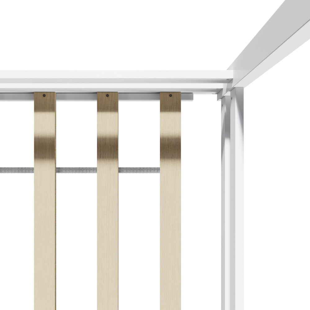 Juno Double Size Wooden NZ Pine Kids House Bed with Fence | Kids House Style Double Bed Frame