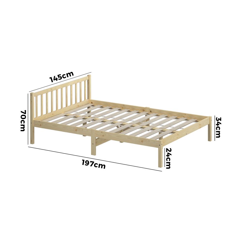 Milano High Solid Quality Wooden Timber Platform Bed | Easy Assembly Quality Modern Bed Frame