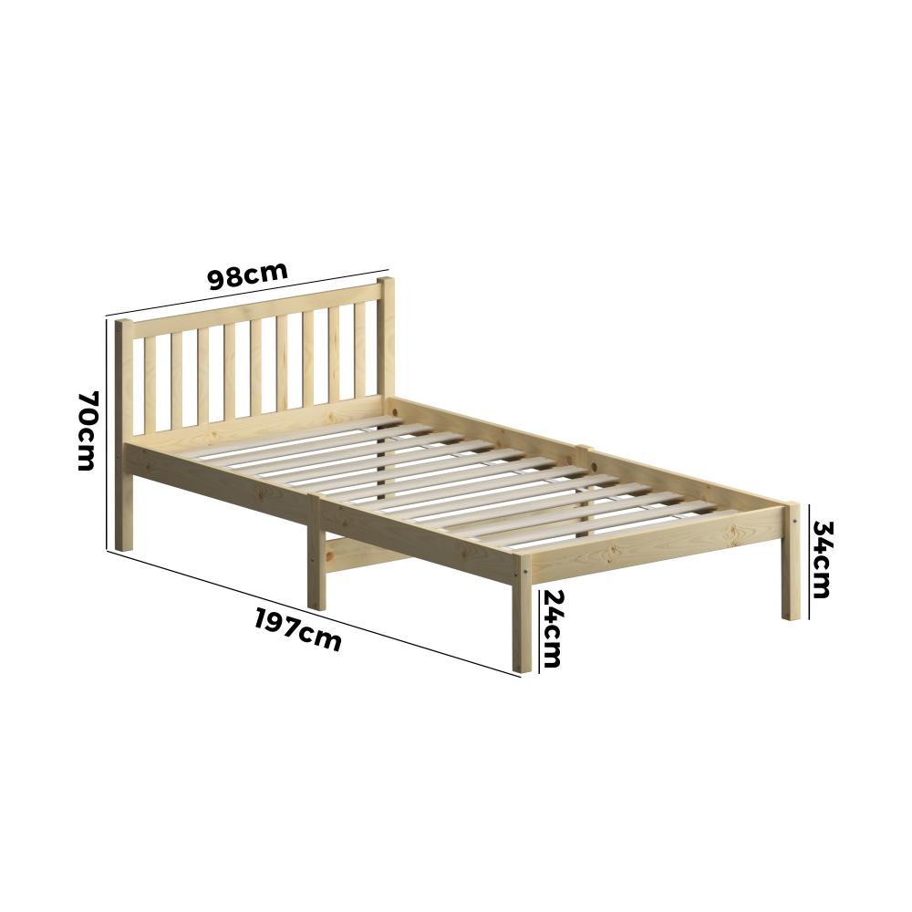 Milano High Solid Quality Wooden Timber Platform Bed | Easy Assembly Quality Modern Bed Frame