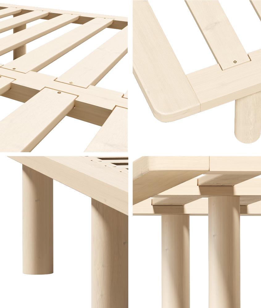 Scandi Luxe Premium Timber Platform Bed | Reinforced Durable Wooden Floating Bed Base