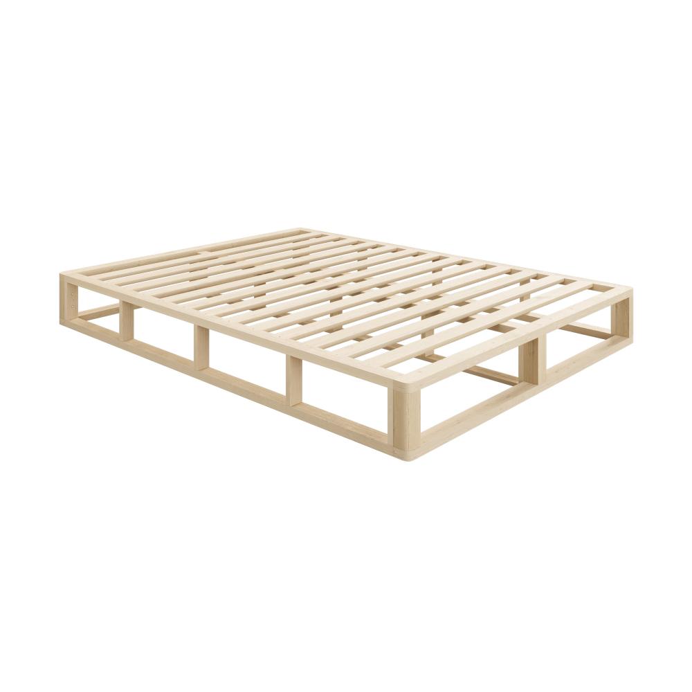 Rearo Cage Style Wooden Slim Bed Base | Modern Minimialistic Durable Wooden Bed Frame Base