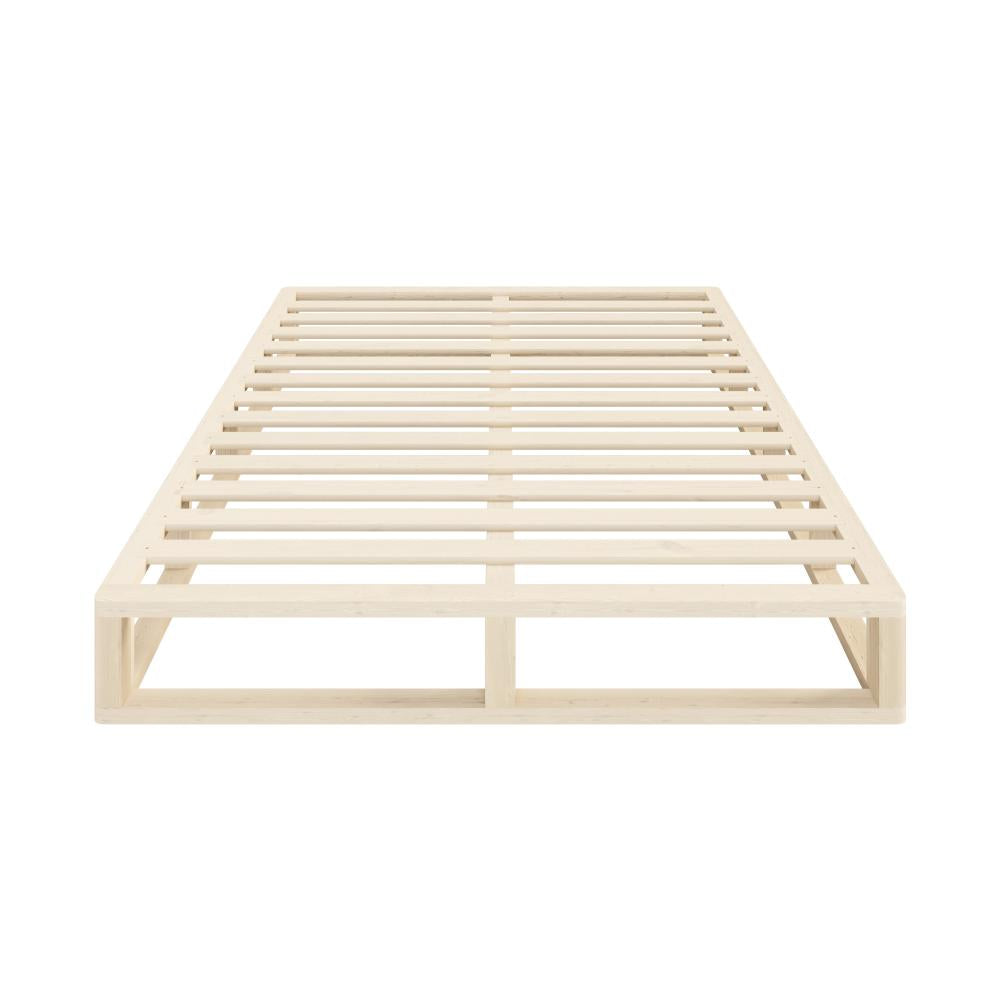 Rearo Cage Style Wooden Slim Bed Base | Modern Minimialistic Durable Wooden Bed Frame Base