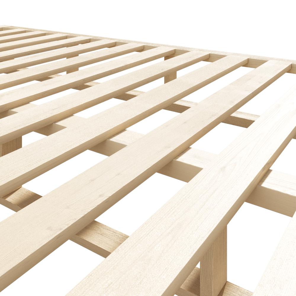 Rearo Cage Style Wooden Slim Bed Base | Modern Minimialistic Durable Wooden Bed Frame Base