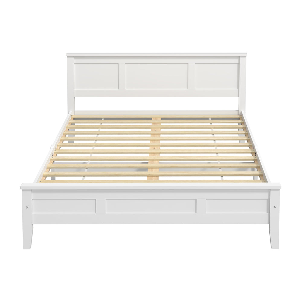 Aria Hampton White Wooden Bed Frame | Solid Modern Timber Bed High Quality Frame