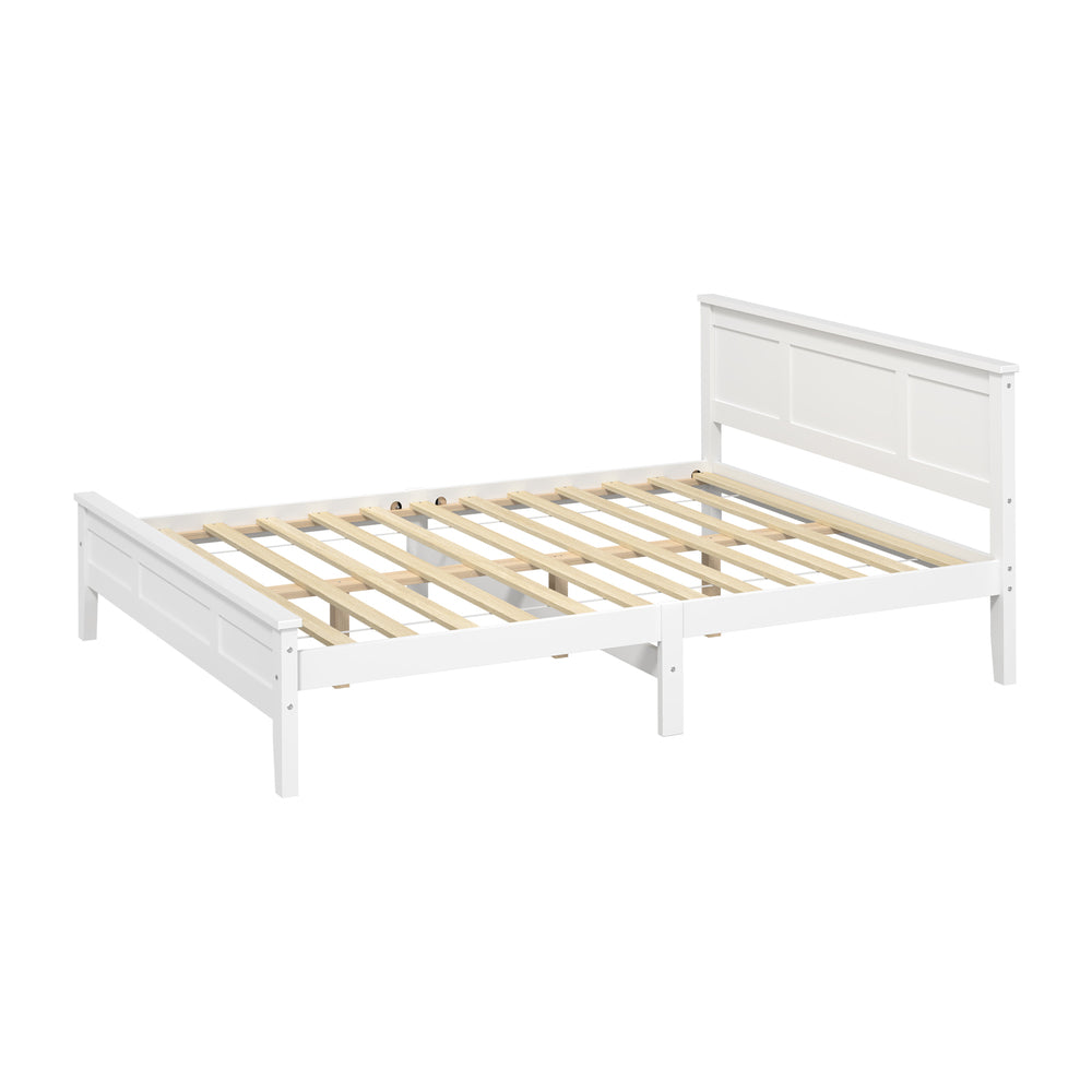 Aria Hampton White Wooden Bed Frame | Solid Modern Timber Bed High Quality Frame