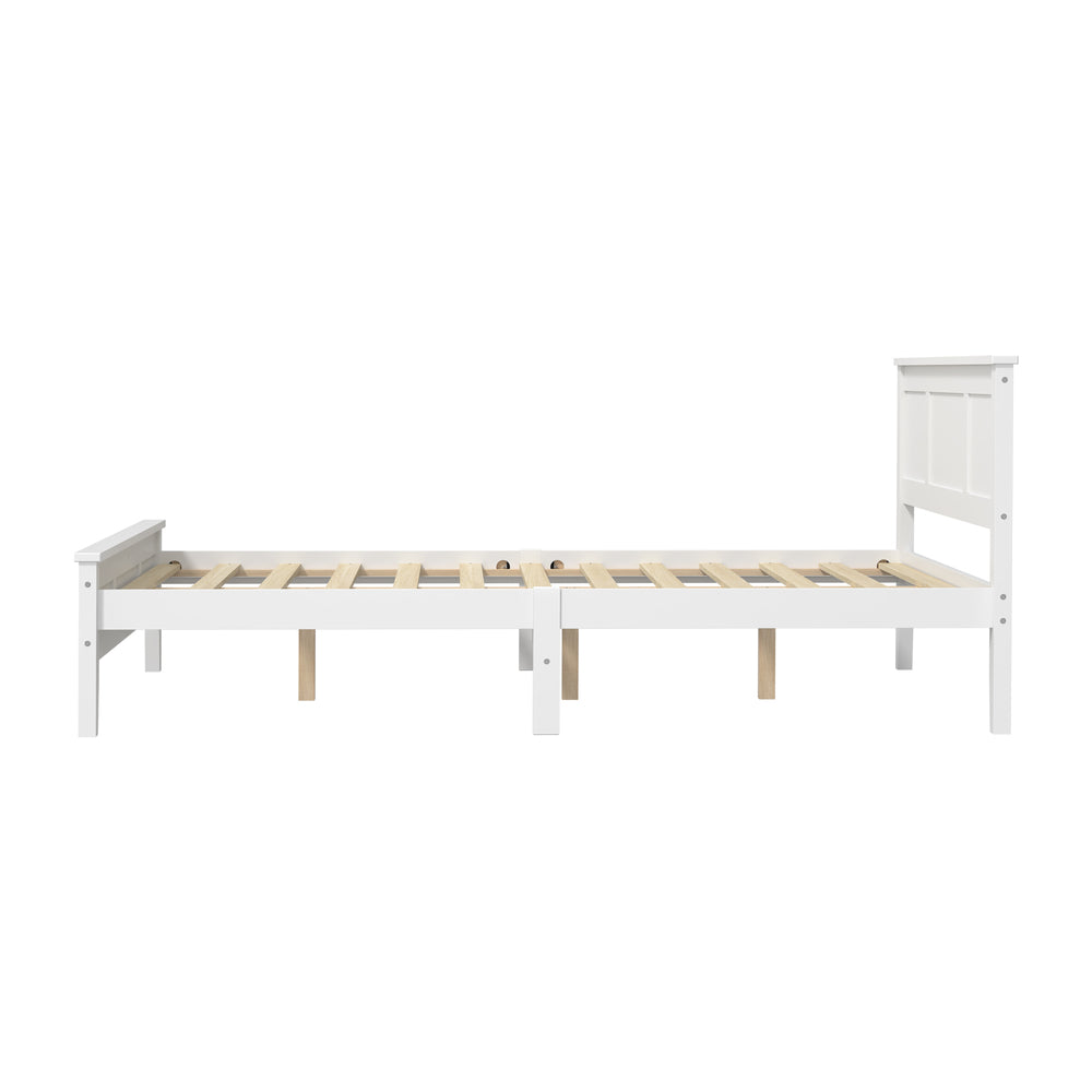Aria Hampton White Wooden Bed Frame | Solid Modern Timber Bed High Quality Frame