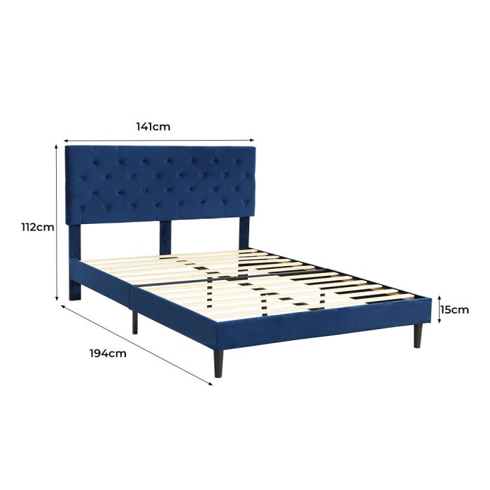 Lucrezia Velvet Touch Modern Bed Frame | Premium Soft Plush Velvet Bed