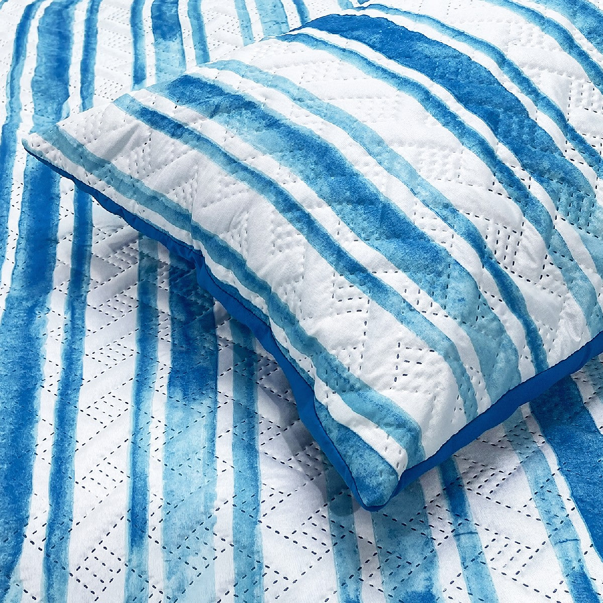 Ramesses Soft Bamboo Cooling Ultrasonic Quilt Cover Set With Fitted Sheet | Printed Design Bamboo Bedding Set