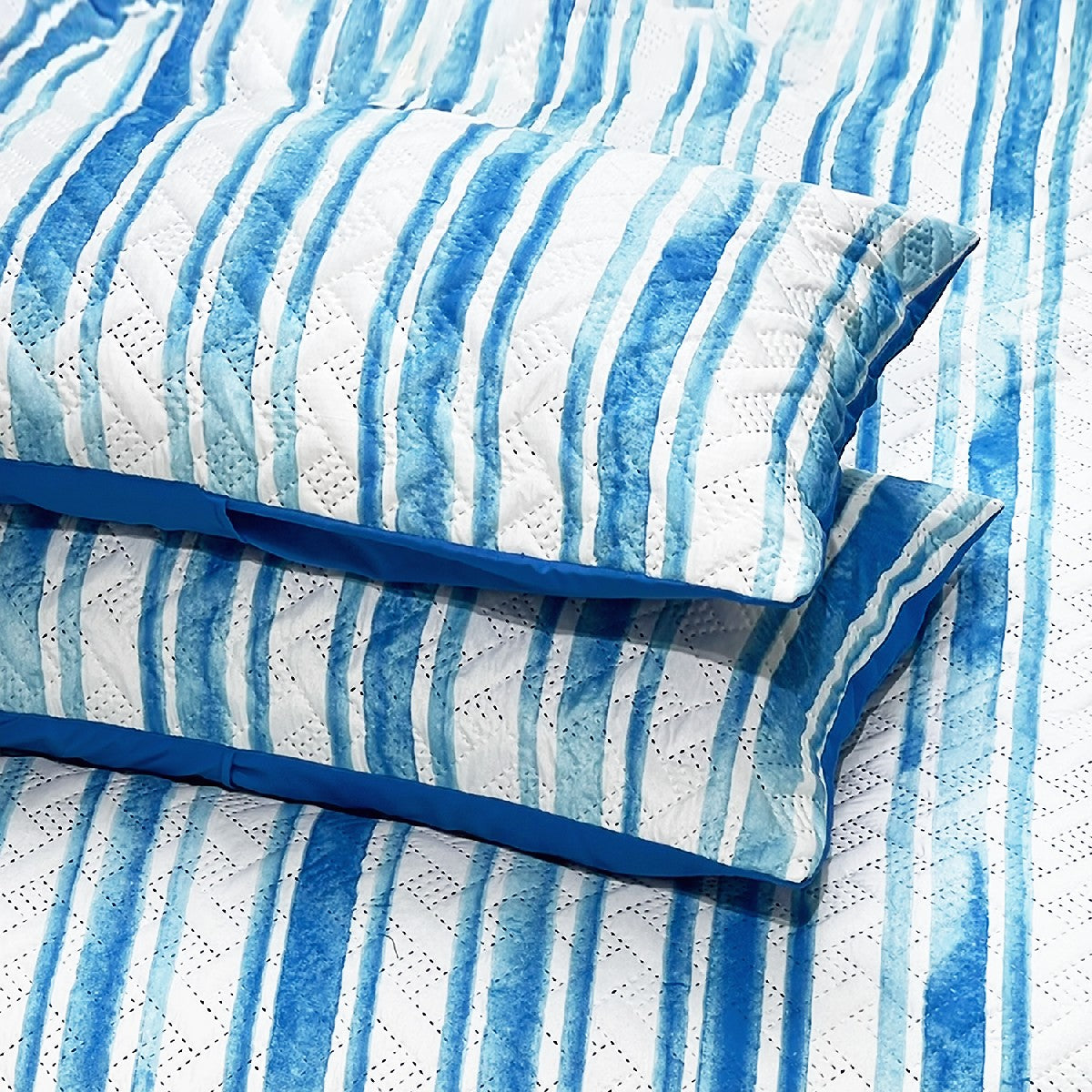 Ramesses Soft Bamboo Cooling Ultrasonic Quilt Cover Set With Fitted Sheet | Printed Design Bamboo Bedding Set