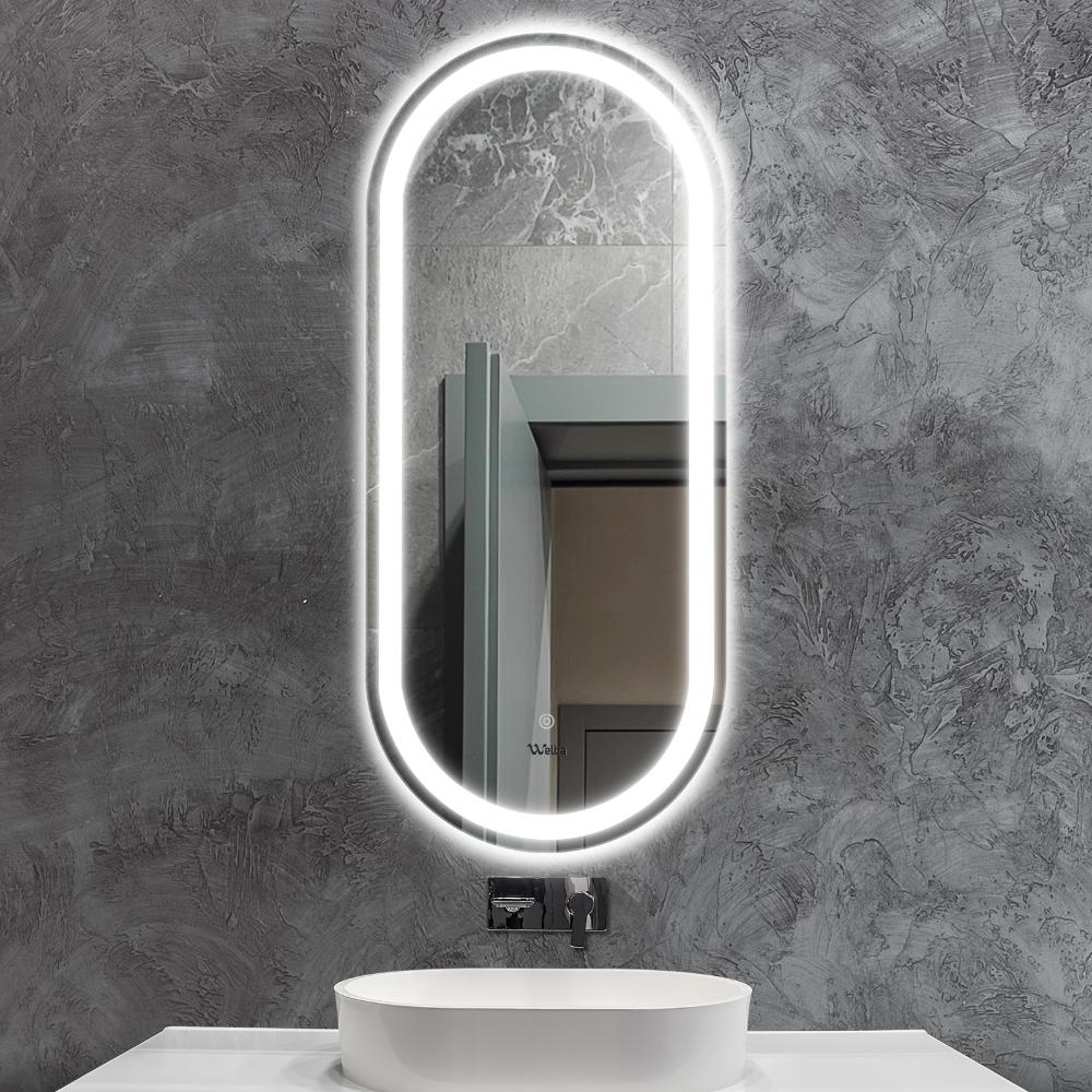 Lumiro Oval Bathroom LED Mirror | Oval Modern High Quality 3 Colour LED Bathroom Mirros | Easy Install Anti Fog