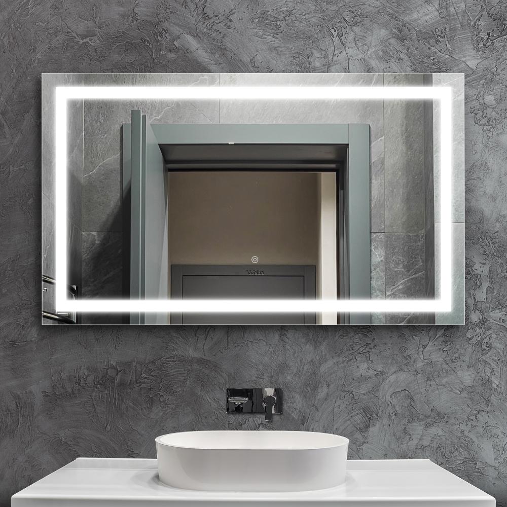 Lumiro Rectangular Bathroom LED Mirror | Rectangular Modern High Quality 3 Colour LED Bathroom Mirros | Easy Install Anti Fog