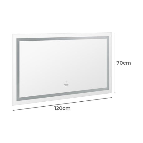 Lumiro Rectangular Bathroom LED Mirror | Rectangular Modern High Quality 3 Colour LED Bathroom Mirros | Easy Install Anti Fog