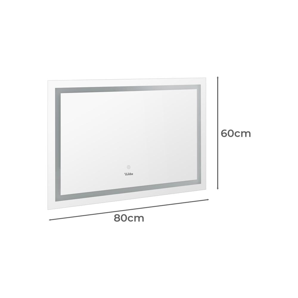 Lumiro Rectangular Bathroom LED Mirror | Rectangular Modern High Quality 3 Colour LED Bathroom Mirros | Easy Install Anti Fog
