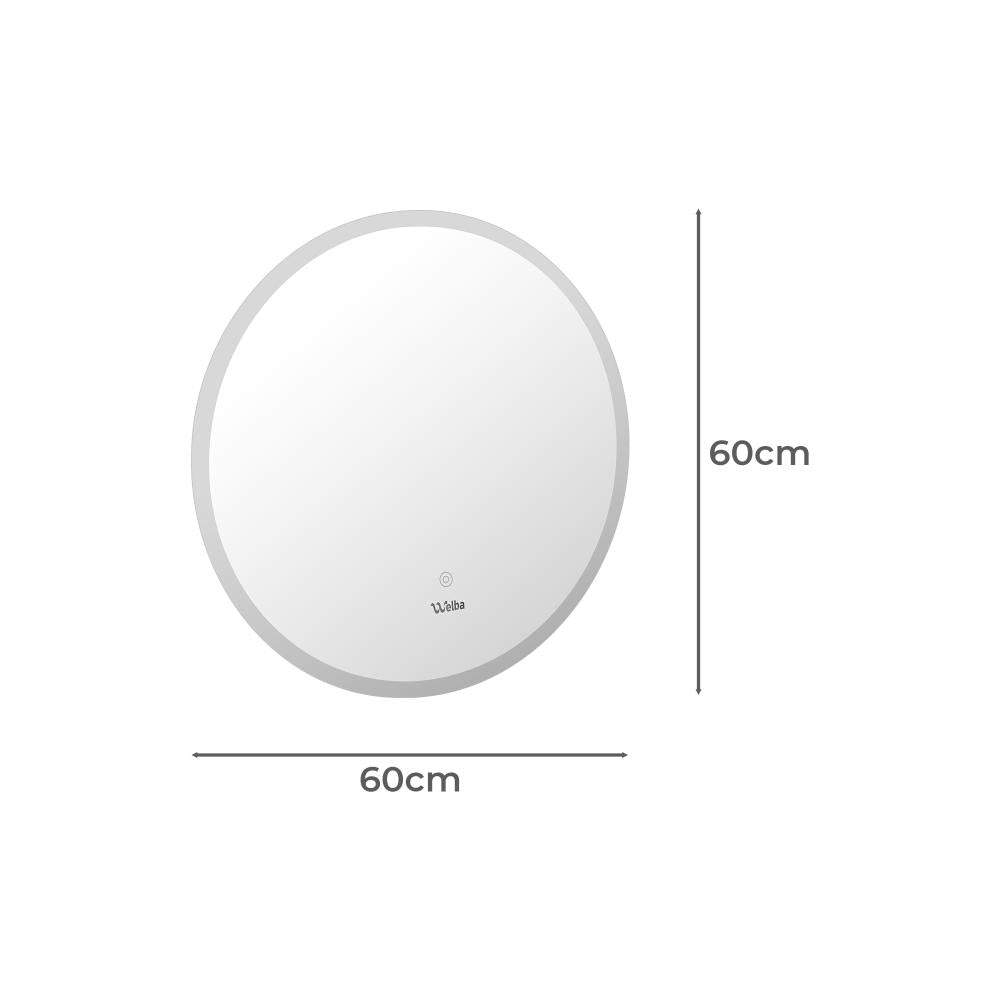Lumiro Round Bathroom LED Mirror | Round Modern High Quality 3 Colour LED Bathroom Mirros | Easy Install Anti Fog